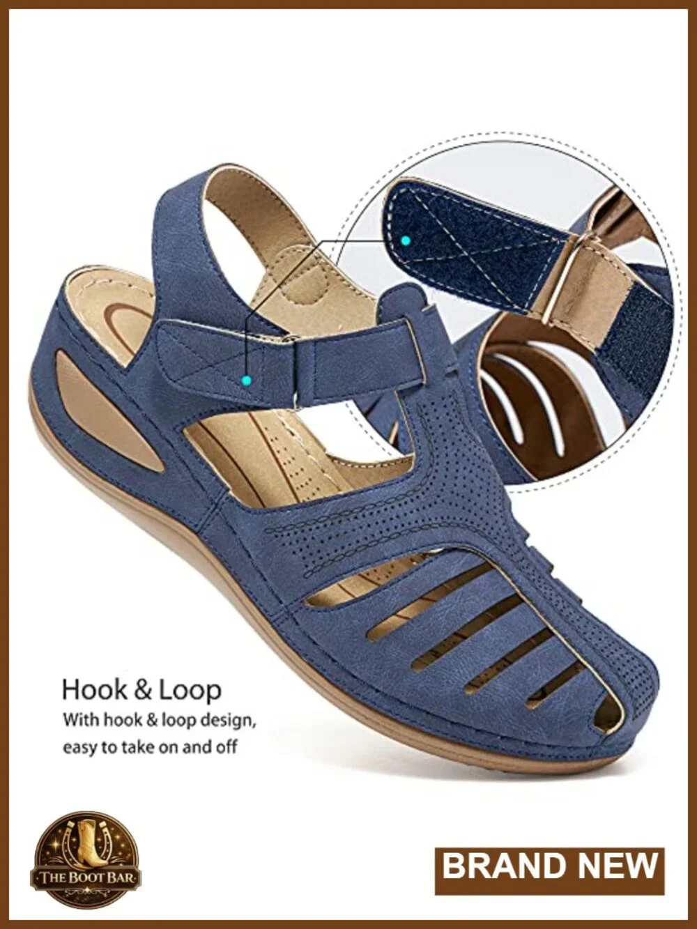 Women's Wedge Sandals Platform Closed Toe Ankle Strap Casual Dressy Summer Shoes